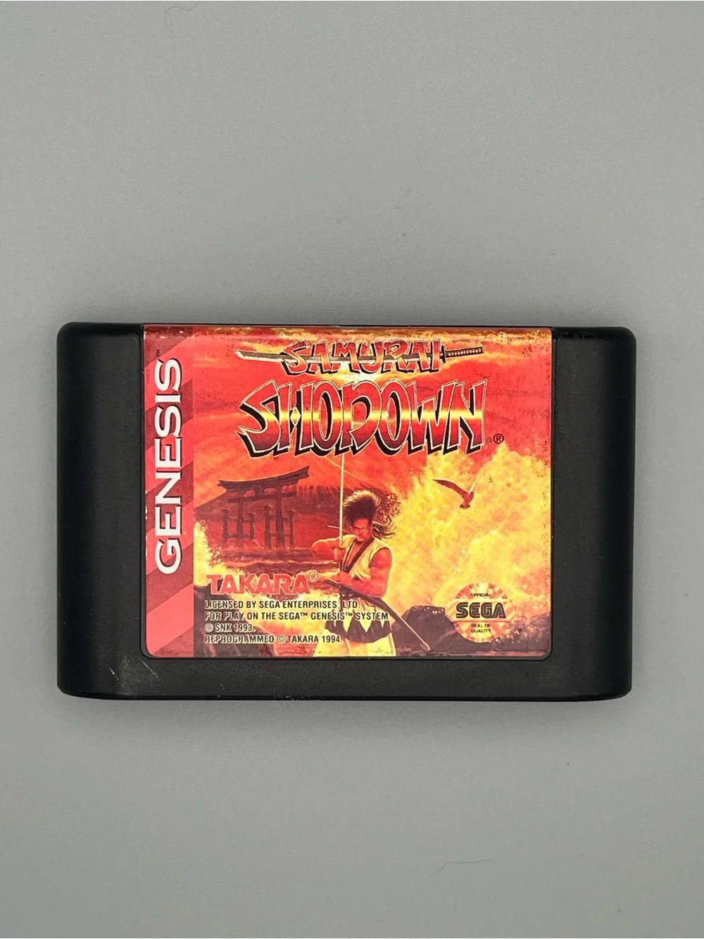 Takara Samurai Shodown Sega Genesis Game Cartridge